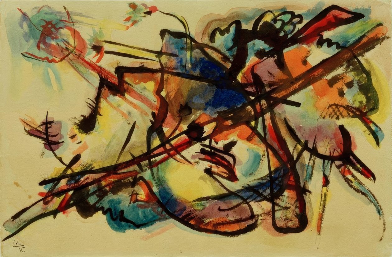 Abstraktní kompozice (modré zlato) od Wassily Kandinsky