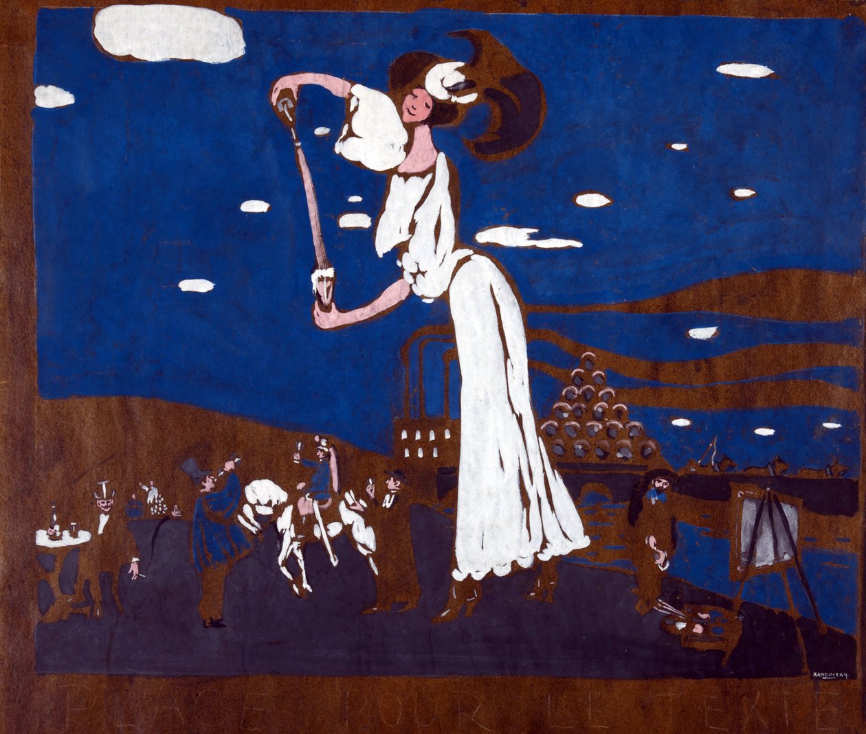 Reklamní plakát pro francouzskou pekárnu Obraz od Wassily Kandinsky (nebo Wassily Kandinski nebo Kandinskij od Wassily Kandinsky