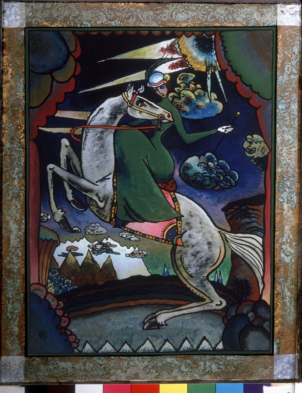 Amazonka v horách.; Práce Wassily Kandinsky (nebo Wassily Kandinski nebo Kandinskij od Wassily Kandinsky