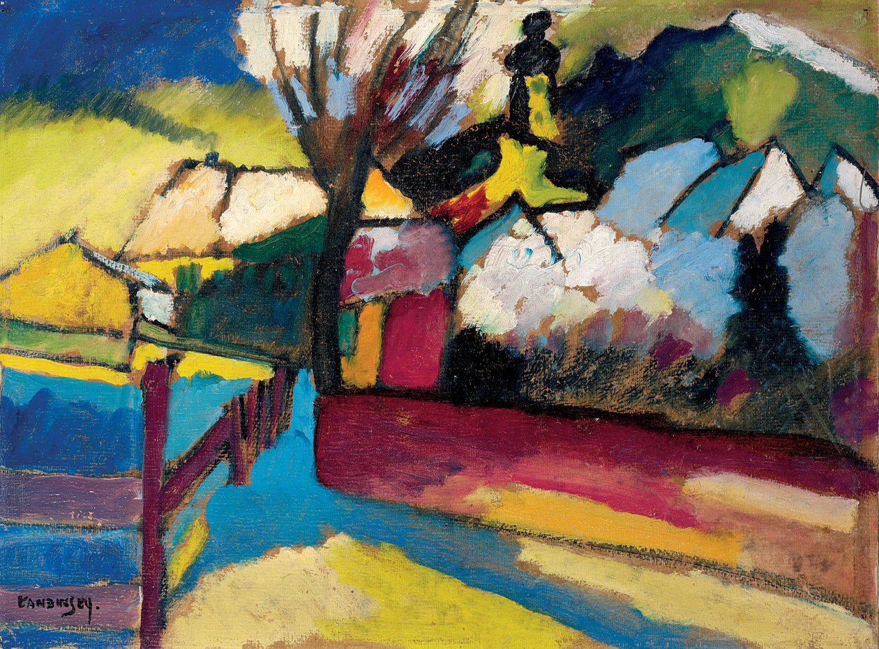 Podzimní krajina se stromem; Podzimní krajina se stromem od Wassily Kandinsky