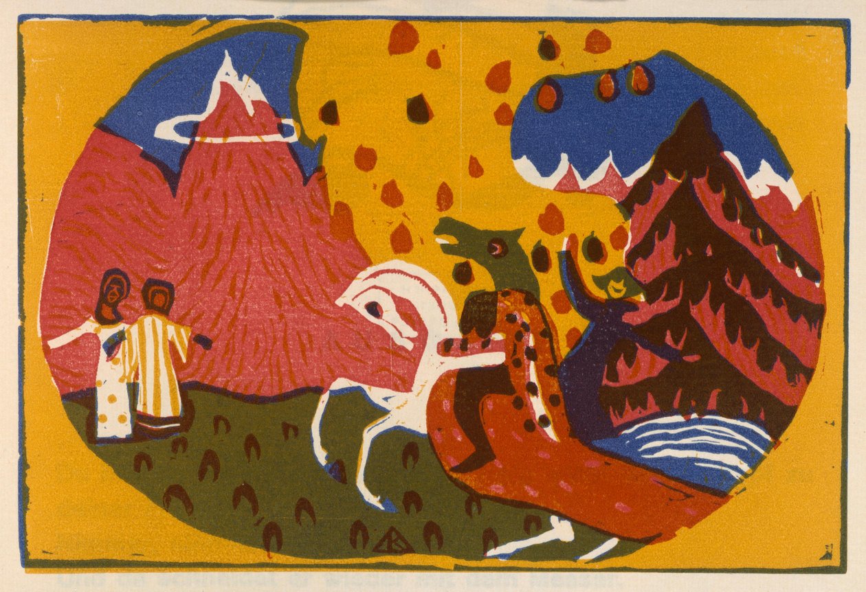 Berge (Blatt 35 aus: "Klänge") od Wassily Kandinsky