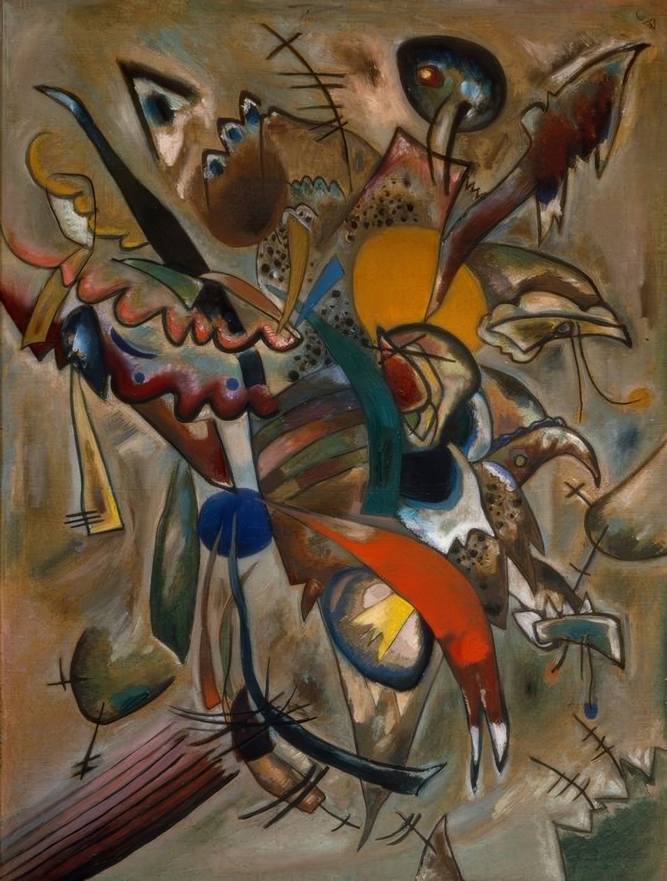 Obrázek s krajkou (složení č.234) od Wassily Kandinsky