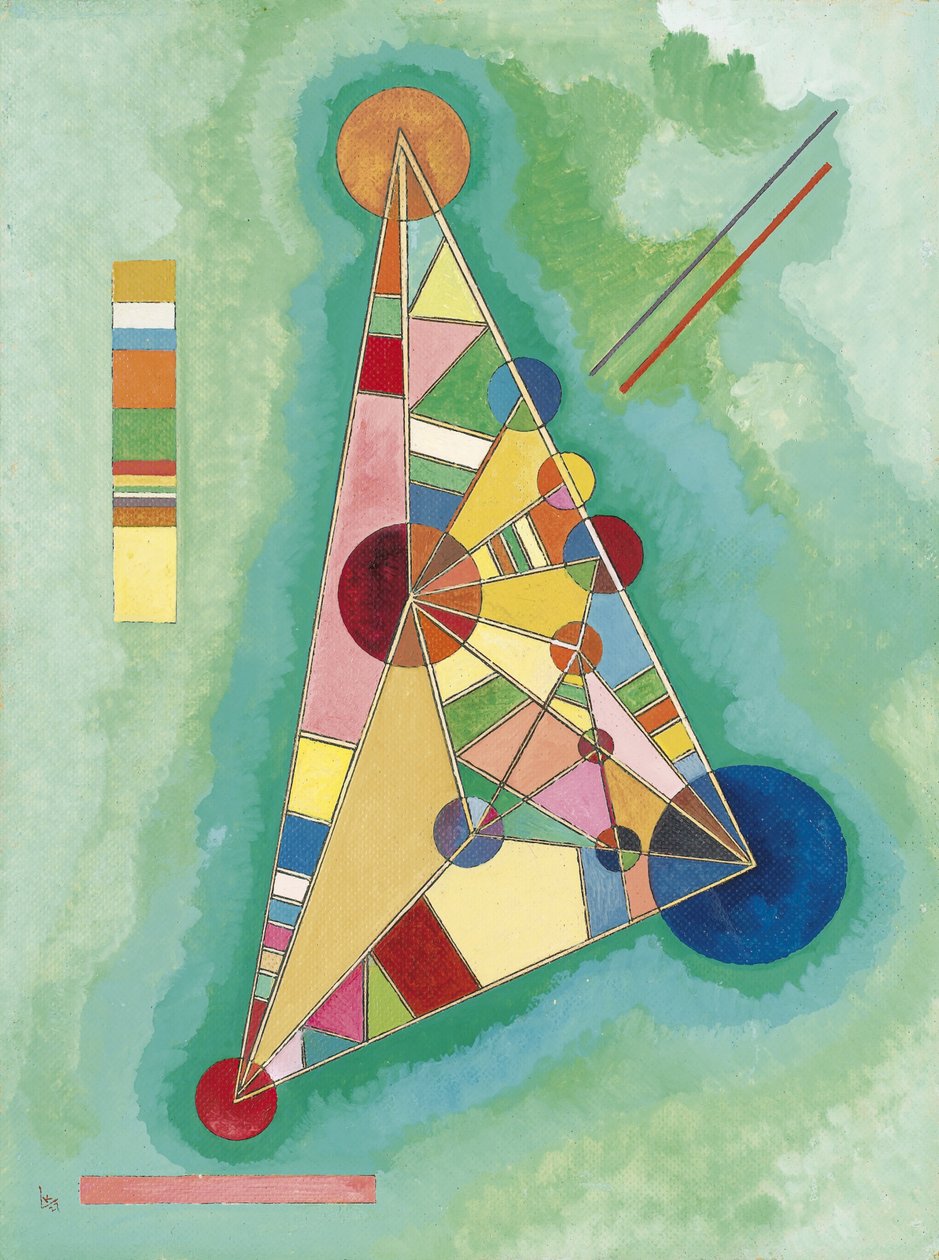 Obraz „Barevný v trojúhelníku“ od Vasilije Kandinského od Wassily Kandinsky