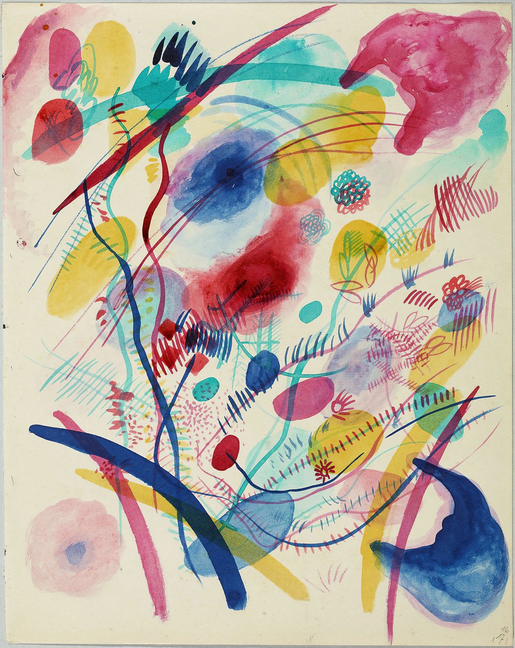 Kompozice v červené, modré, zelené a žluté, 1913. od Wassily Kandinsky