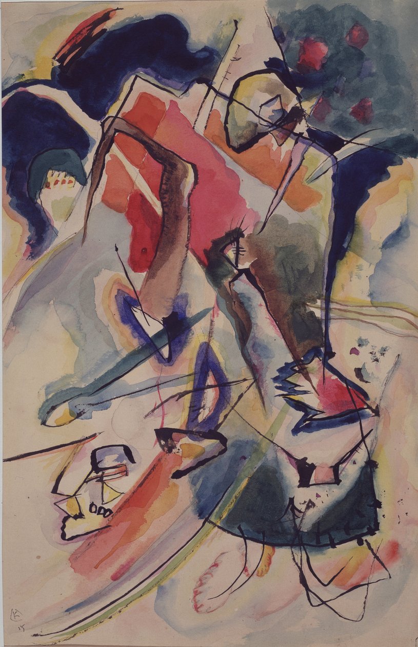 Kompozice s ženskou postavou, 1915 od Wassily Kandinsky