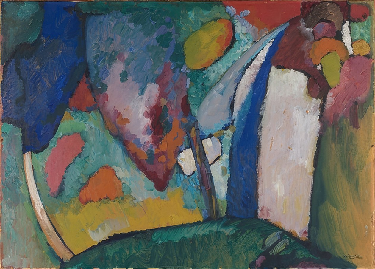 Vodopád. 1909 od Wassily Kandinsky