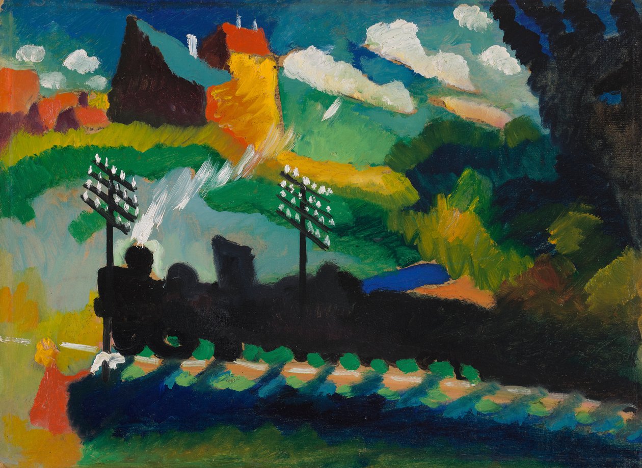 Železnice poblíž Murnau od Wassily Kandinsky