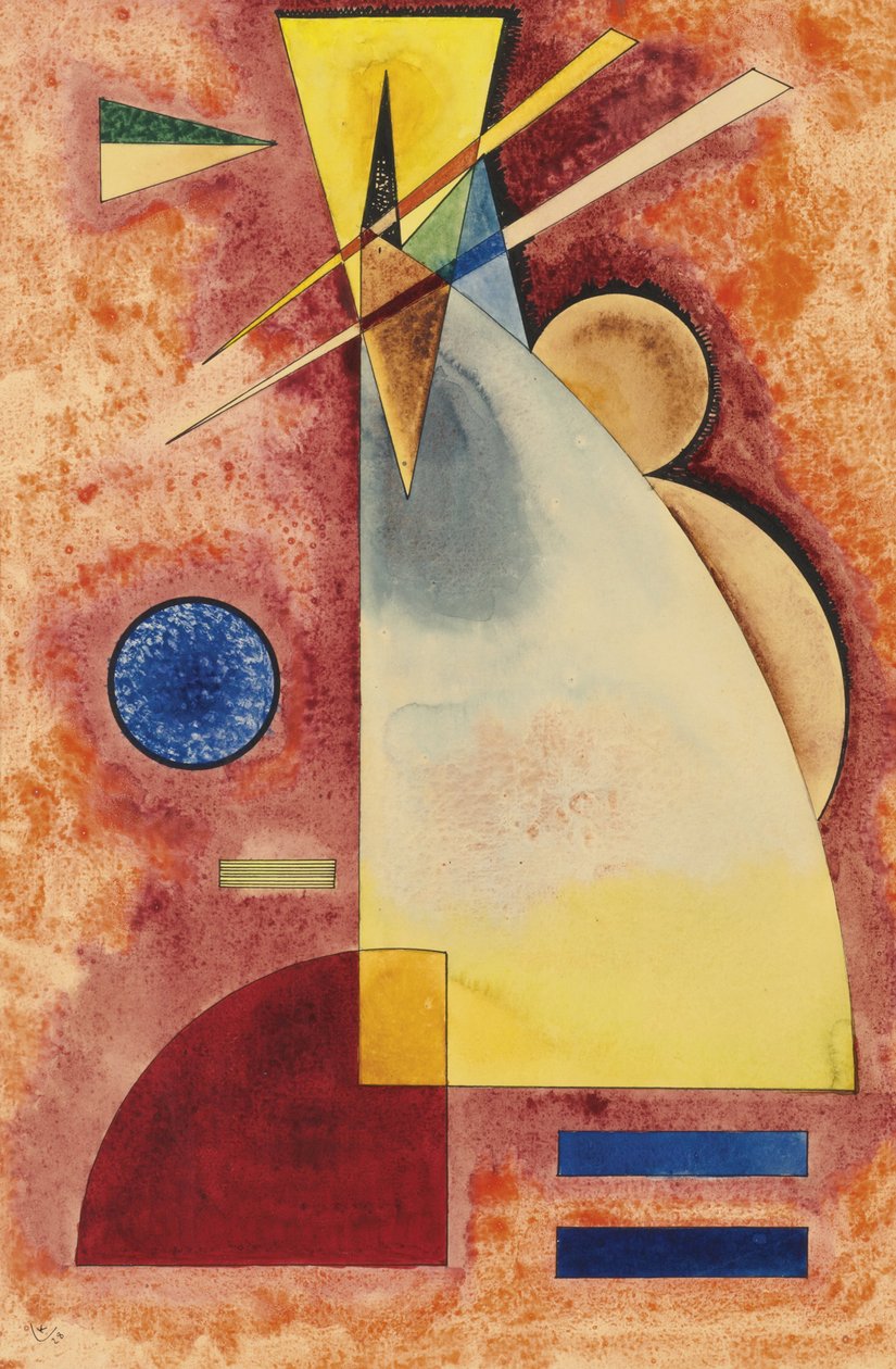 ""Entrelacement"" (Ineinander) Akvarel od Vassily Kandinsky (nebo Wassily Kandinski nebo Kandinskij od Wassily Kandinsky