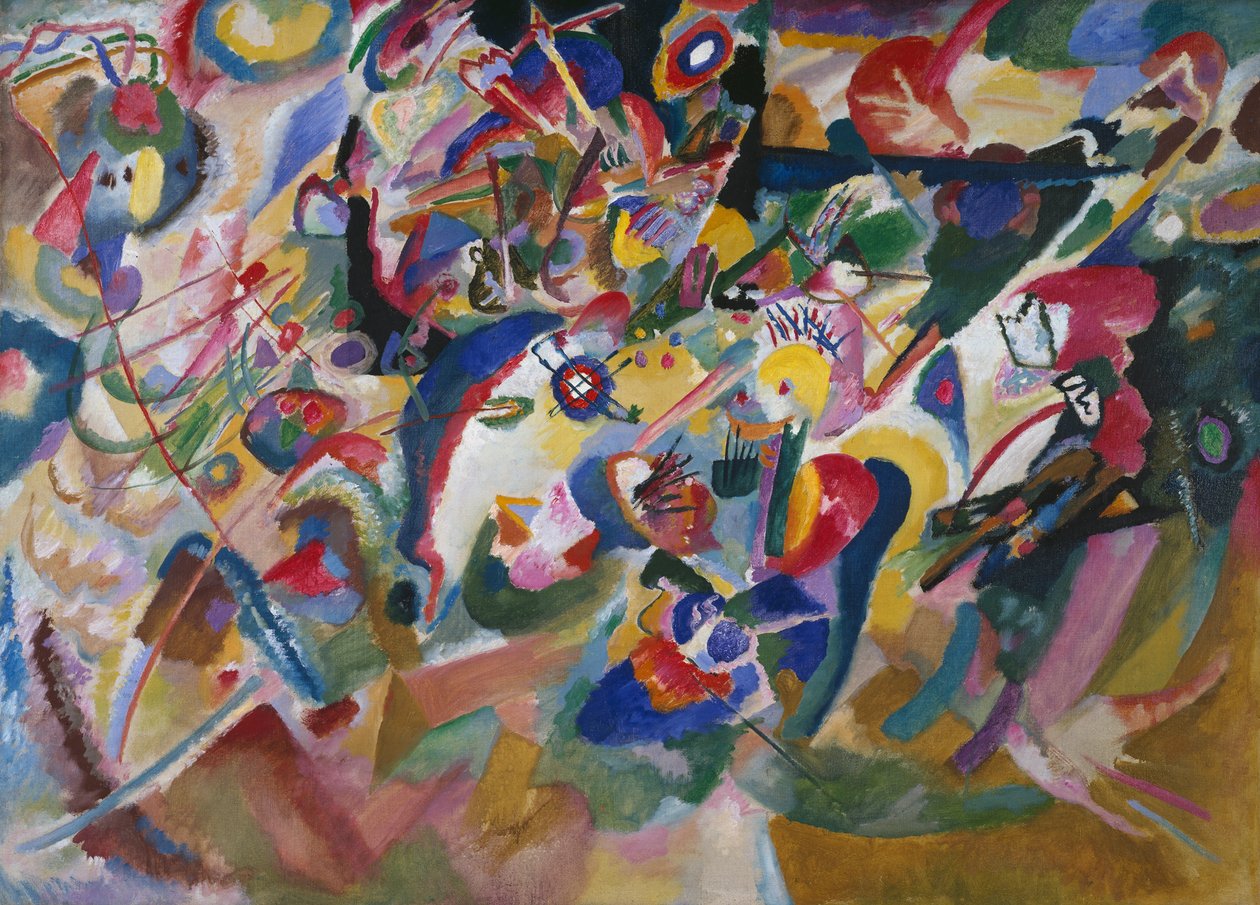 Návrh 3 ke "Kompozici VII" od Wassily Kandinsky