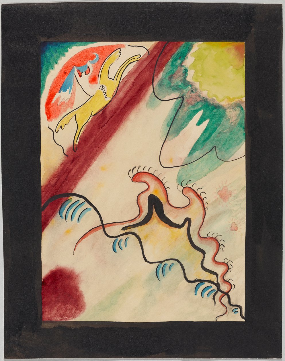 Návrh obálky almanachu „Der Blaue Reiter“ od Wassily Kandinsky