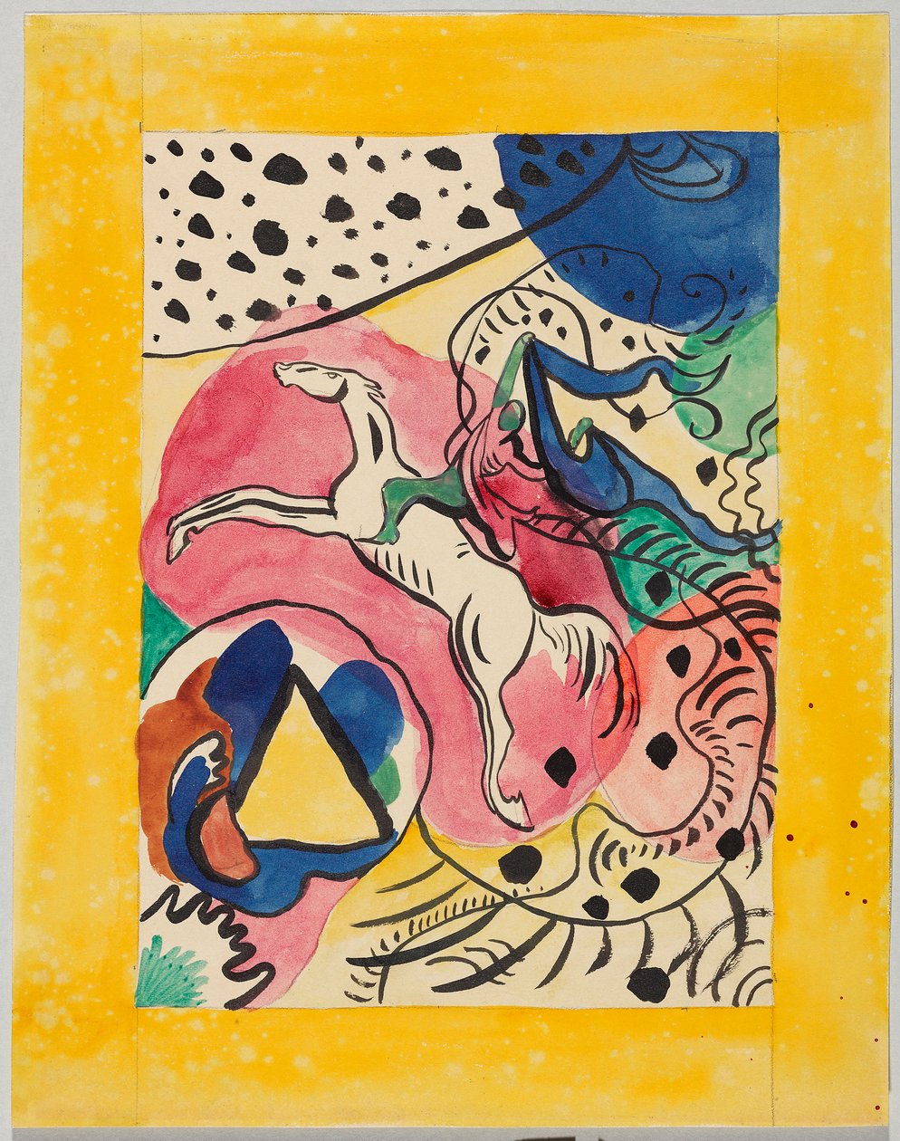Návrh obálky almanachu „Der Blaue Reiter“ od Wassily Kandinsky