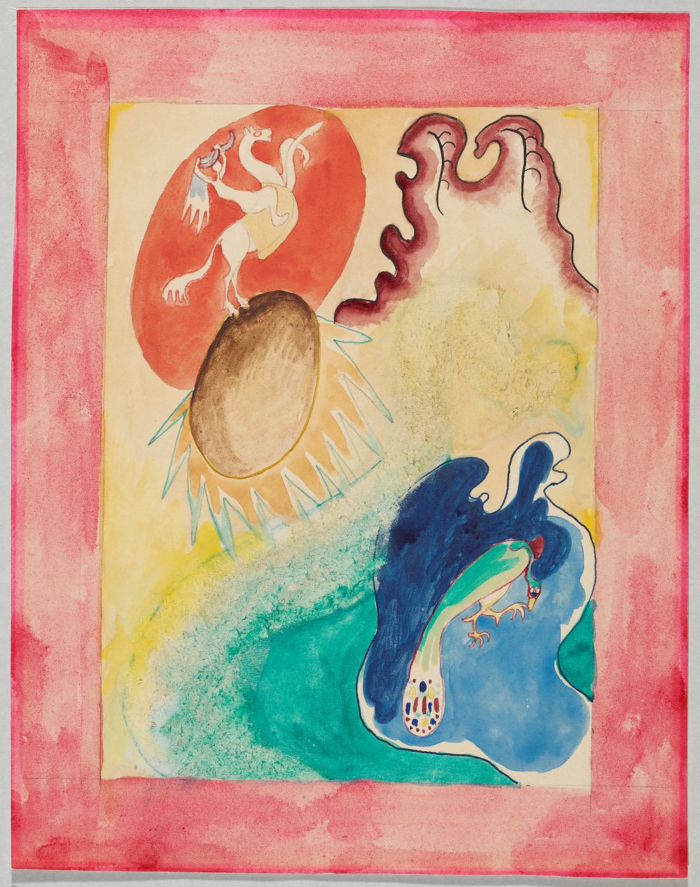 Návrh obálky almanachu „Der Blaue Reiter“ od Wassily Kandinsky