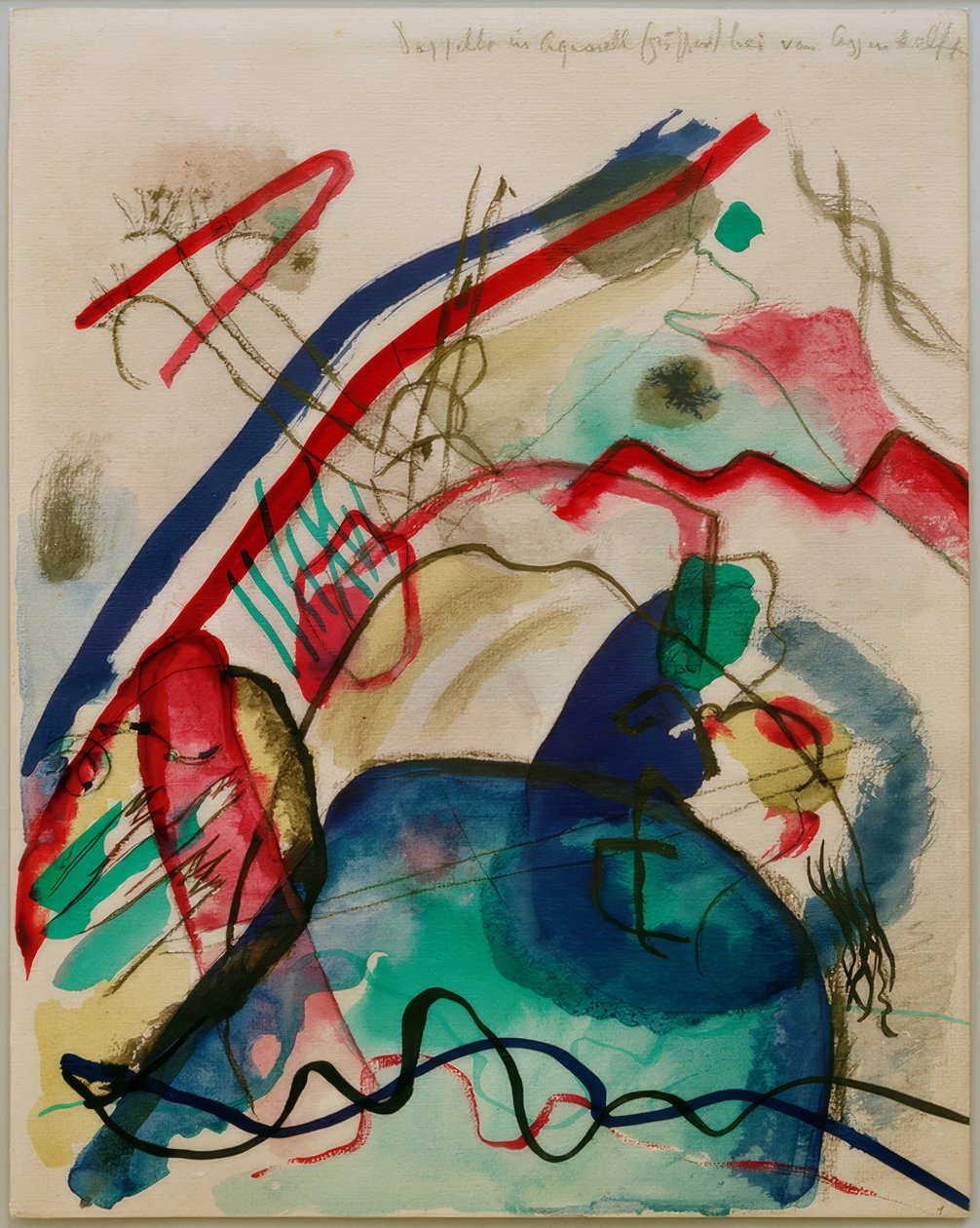 Návrh na obrázek s bílým okrajem od Wassily Kandinsky