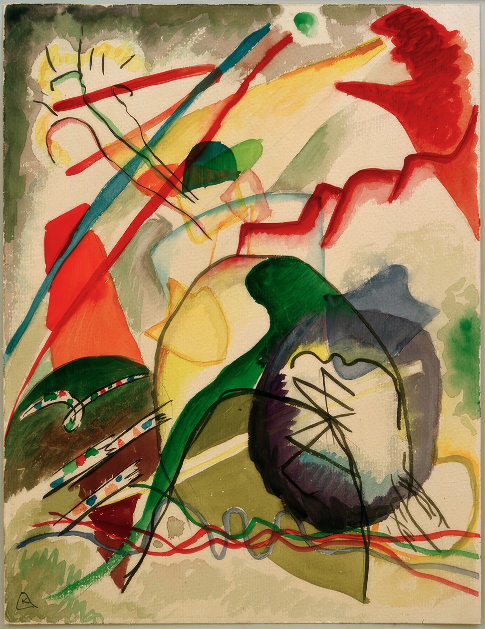 Návrh na obrázek s bílým okrajem od Wassily Kandinsky