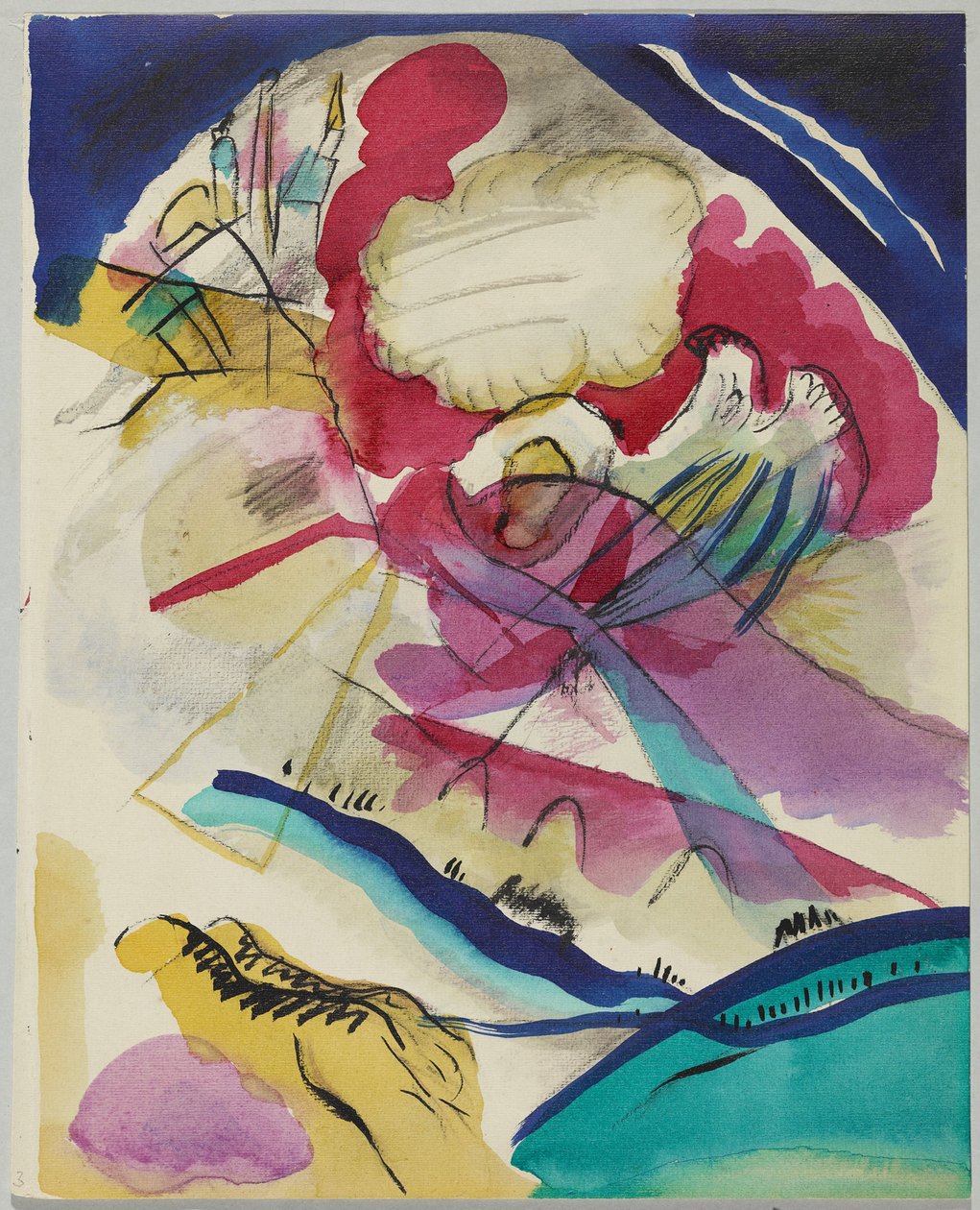 Návrh pro „Obraz s bílými čarami“ od Wassily Kandinsky