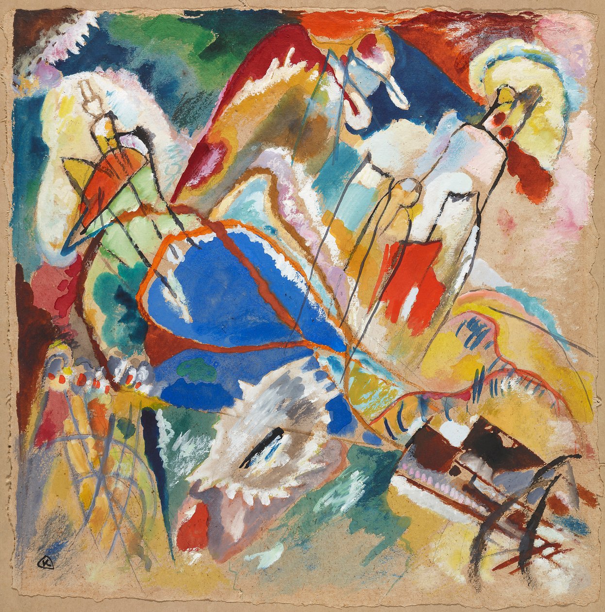 Studie k dílu „Improvizace 30 (Děla)“ od Wassily Kandinsky