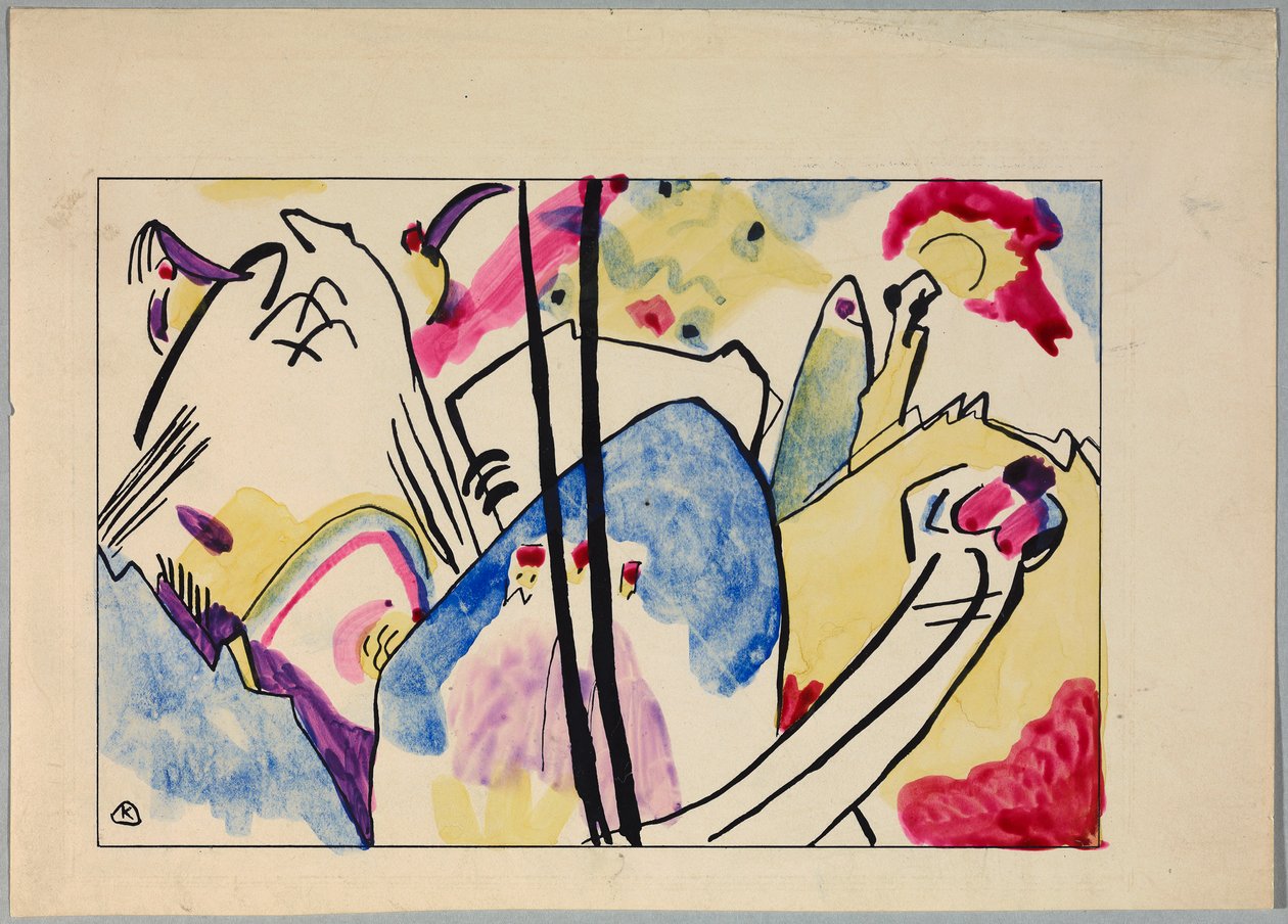 Entwurf zu "Komposition IV" od Wassily Kandinsky