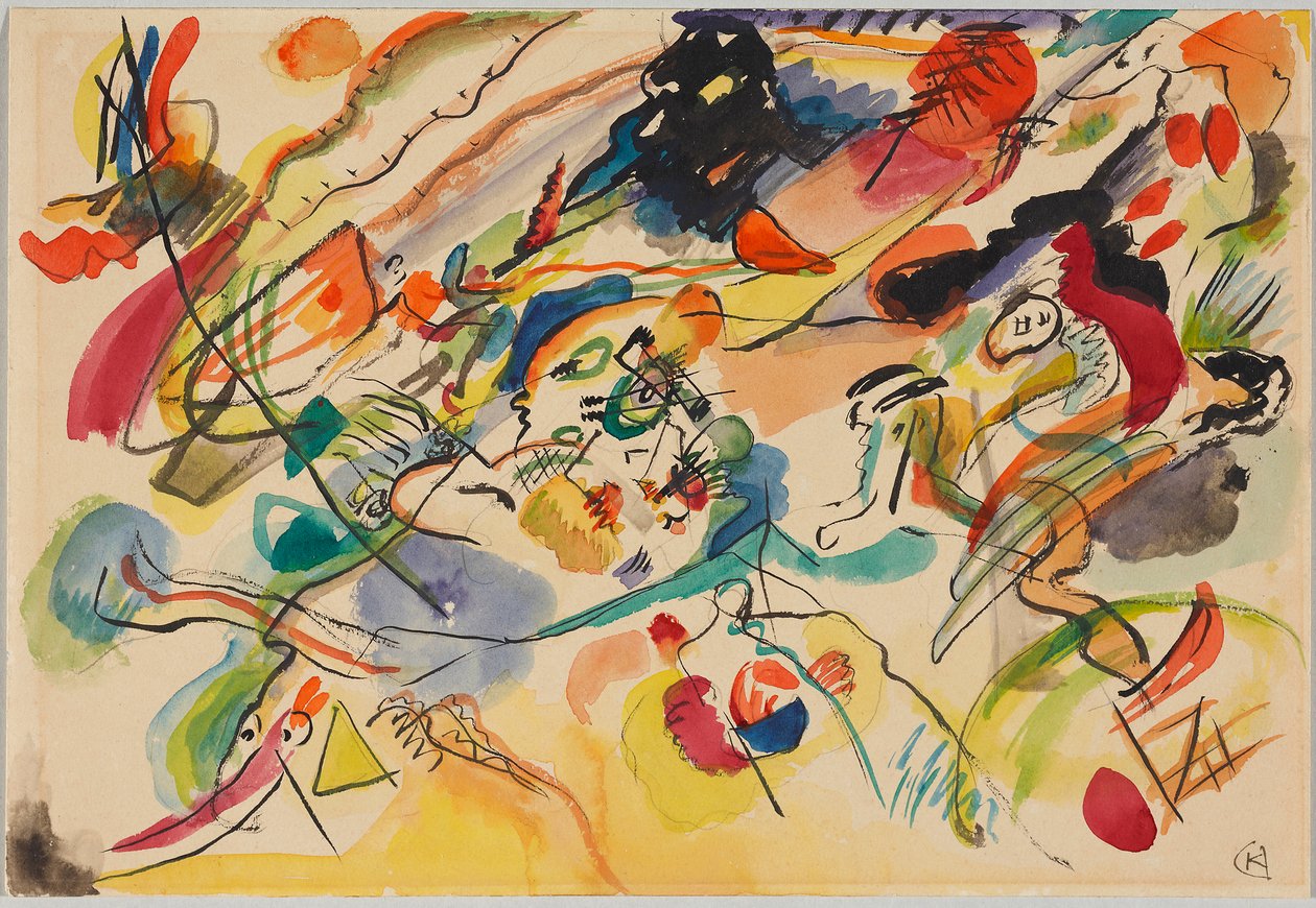 Návrh ke "Kompozici VII" od Wassily Kandinsky