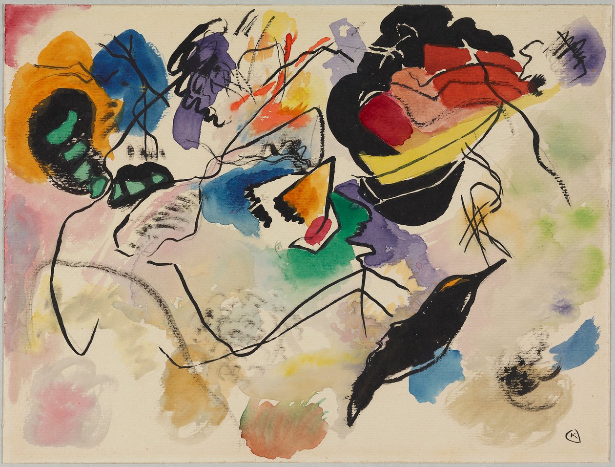 Studie ke "Kompozici VII" od Wassily Kandinsky