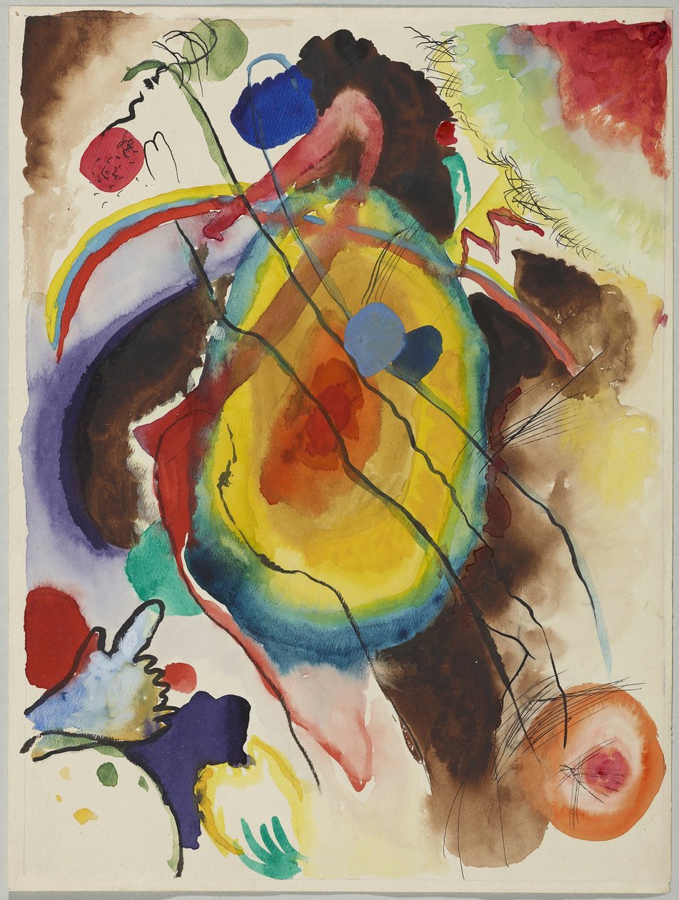 Návrh na nástěnnou malbu pro Edwina R. Campbella od Wassily Kandinsky