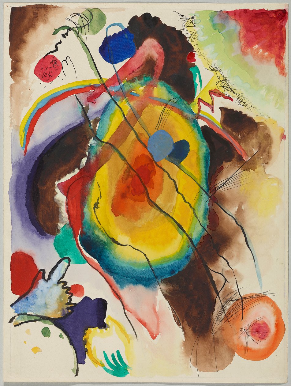 Návrh nástěnné malby pro Edwina R. Campbella od Wassily Kandinsky