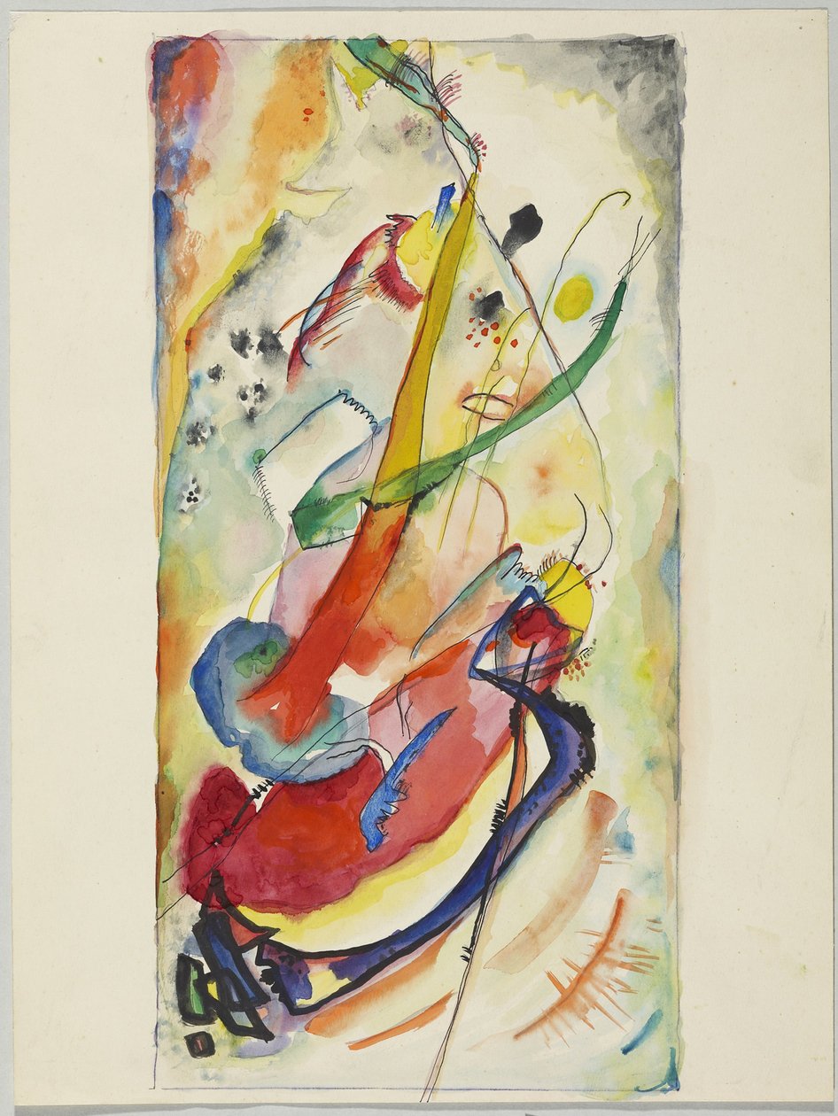 Návrh na nástěnnou malbu pro Edwina R. Campbella č. 1 od Wassily Kandinsky
