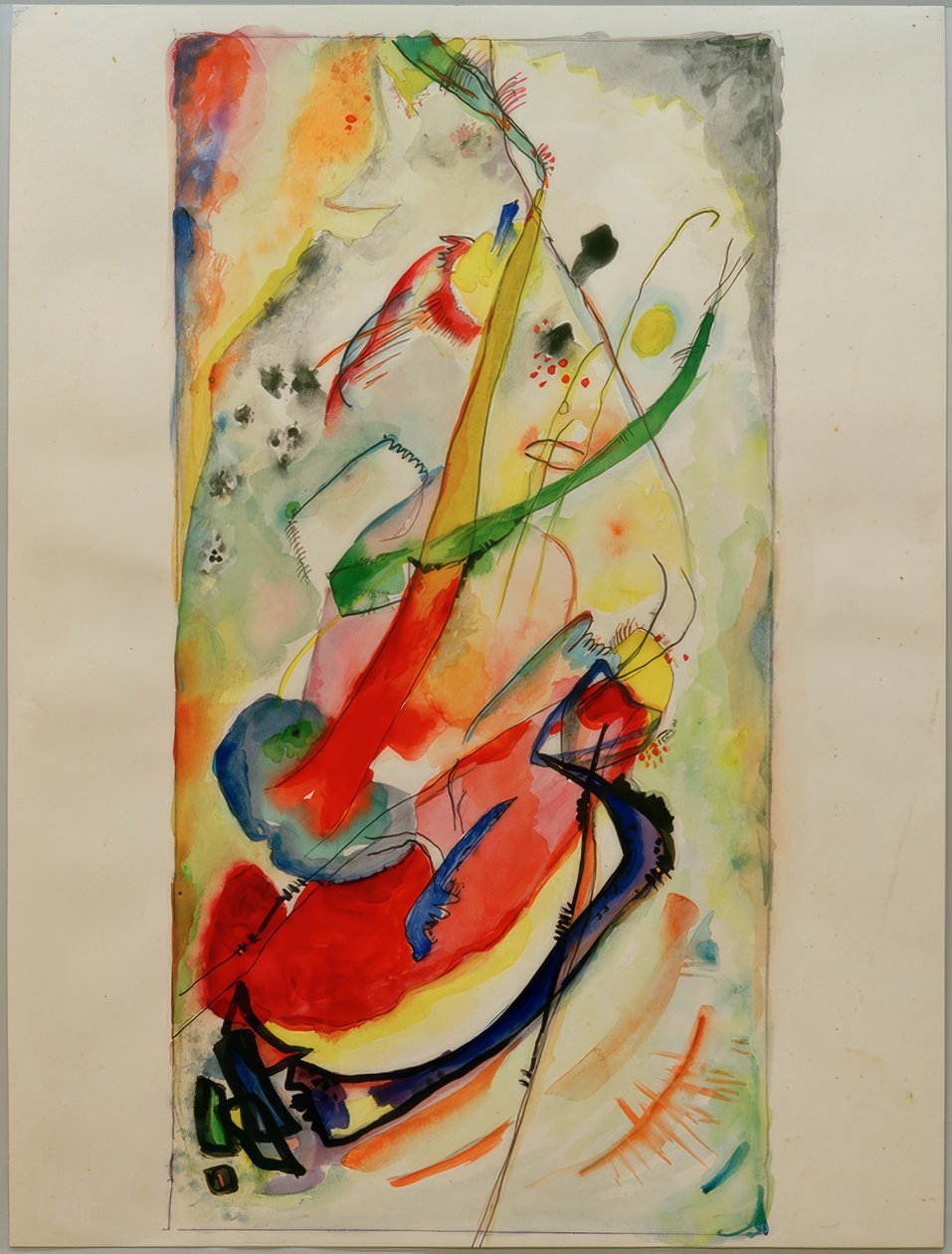 Návrh na nástěnnou malbu pro Edwina R. Campbella č. 1 od Wassily Kandinsky