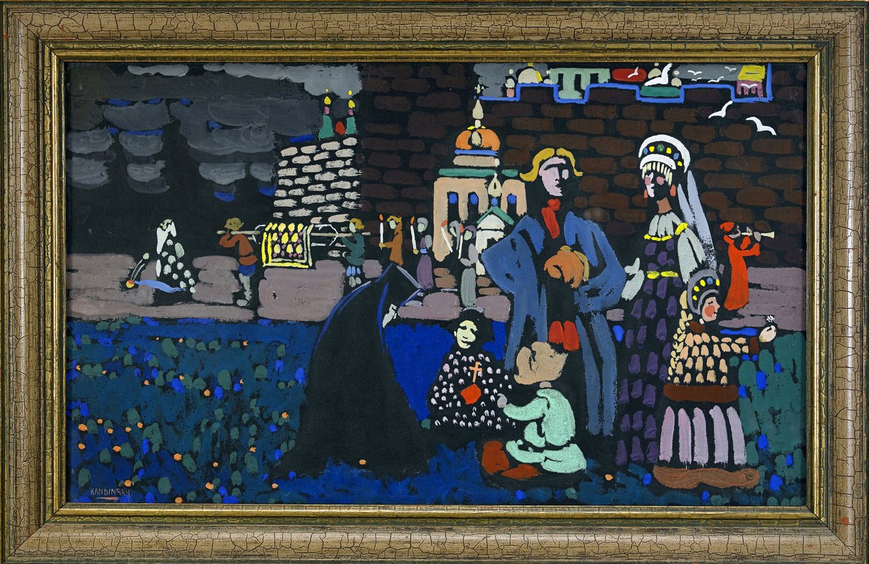 ""Funerailles"" Peinture de Vassily Kandinsky (nebo Wassily Kandinski nebo Kandinskij od Wassily Kandinsky