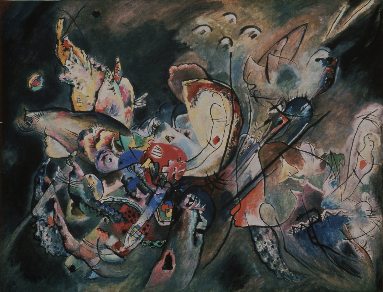 Ponurý. Složení č. 221, 1917 od Wassily Kandinsky