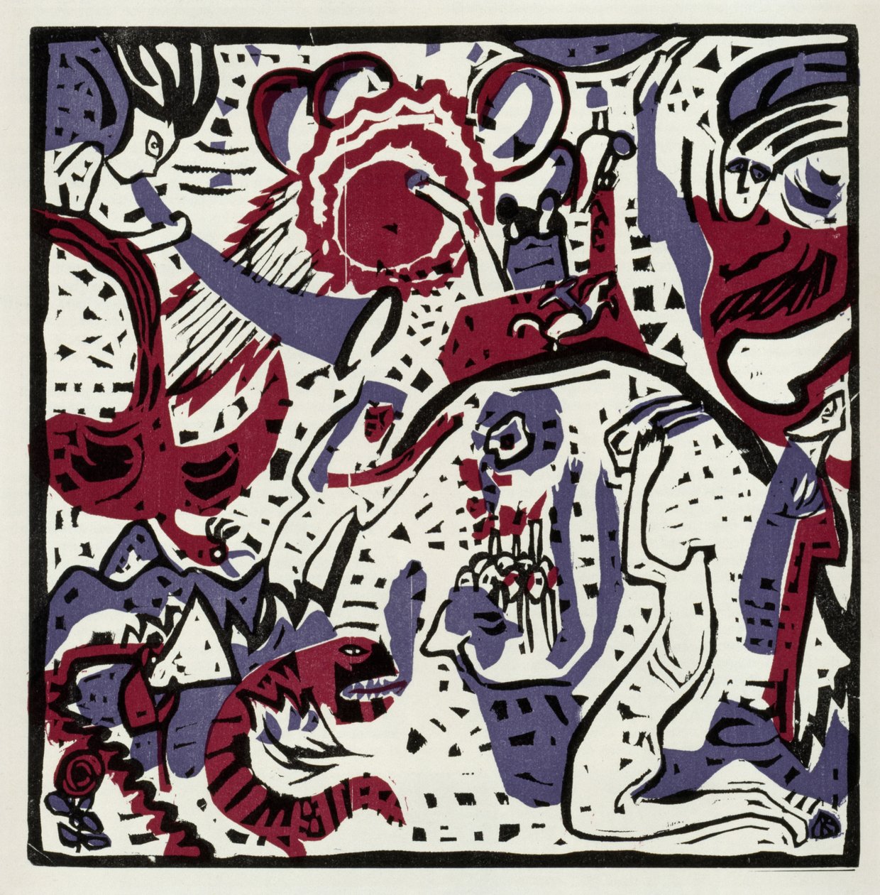 Velké vzkříšení (Přetisk v „Derrière le Miroir“, 42, 1051) od Wassily Kandinsky