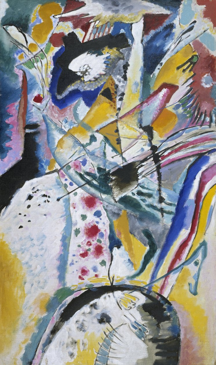 Velká studie pro nástěnnou malbu pro Edwina R. Campbella (léto) od Wassily Kandinsky