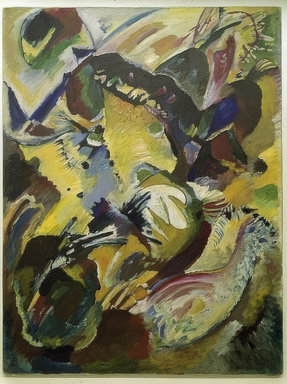 Podzim (obraz 198). Čtyři talíře pro Edwina R. Campbella. 1914 od Wassily Kandinsky