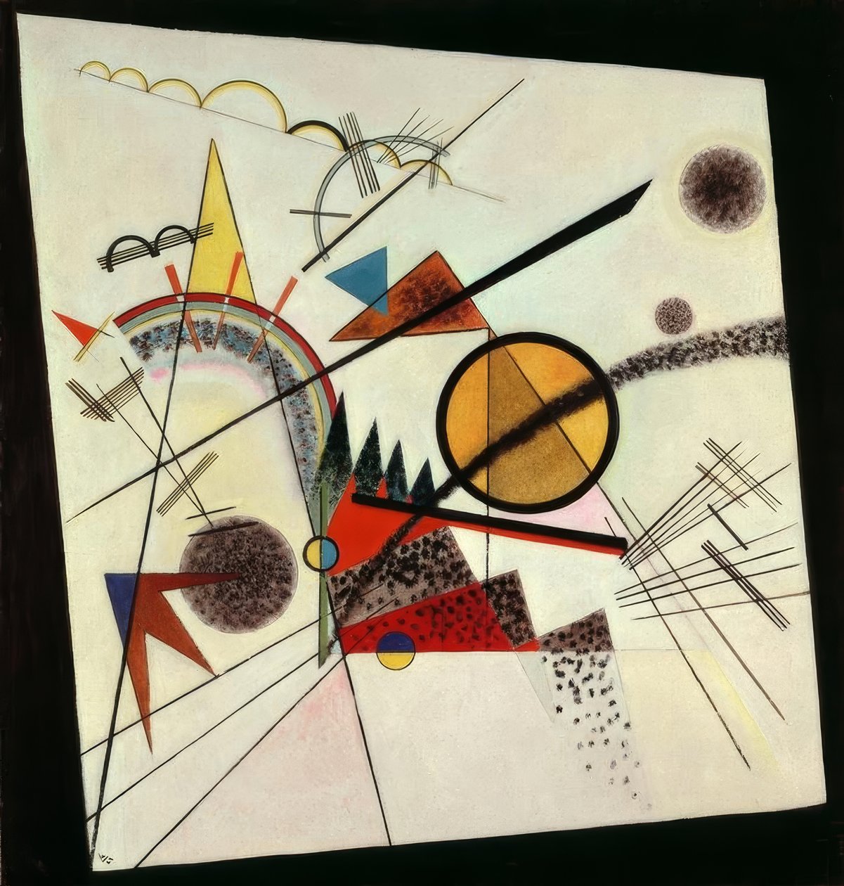 V černém čtverci od Wassily Kandinsky