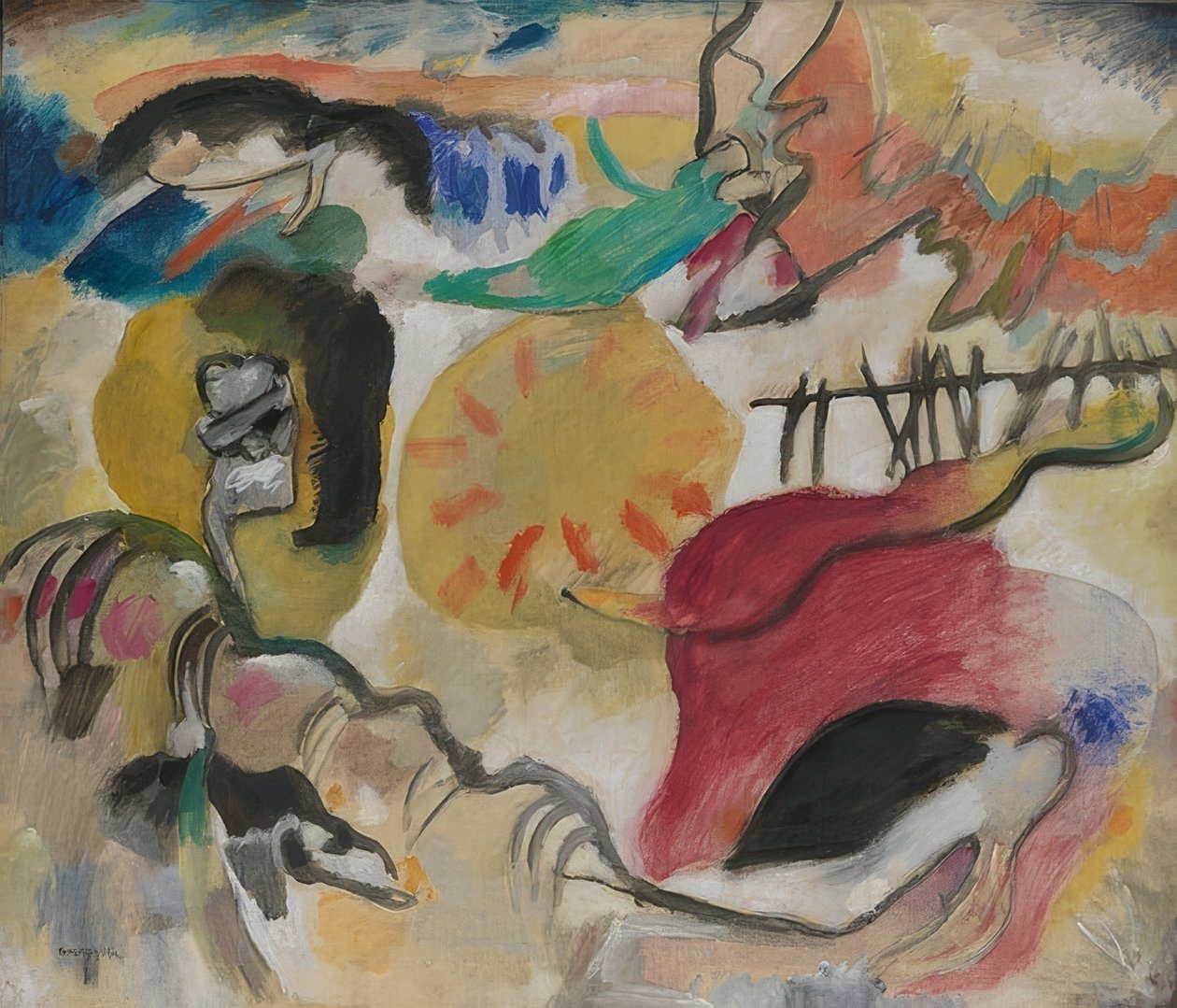 Improvizace 27 (Zahrada lásky II). 1912 od Wassily Kandinsky