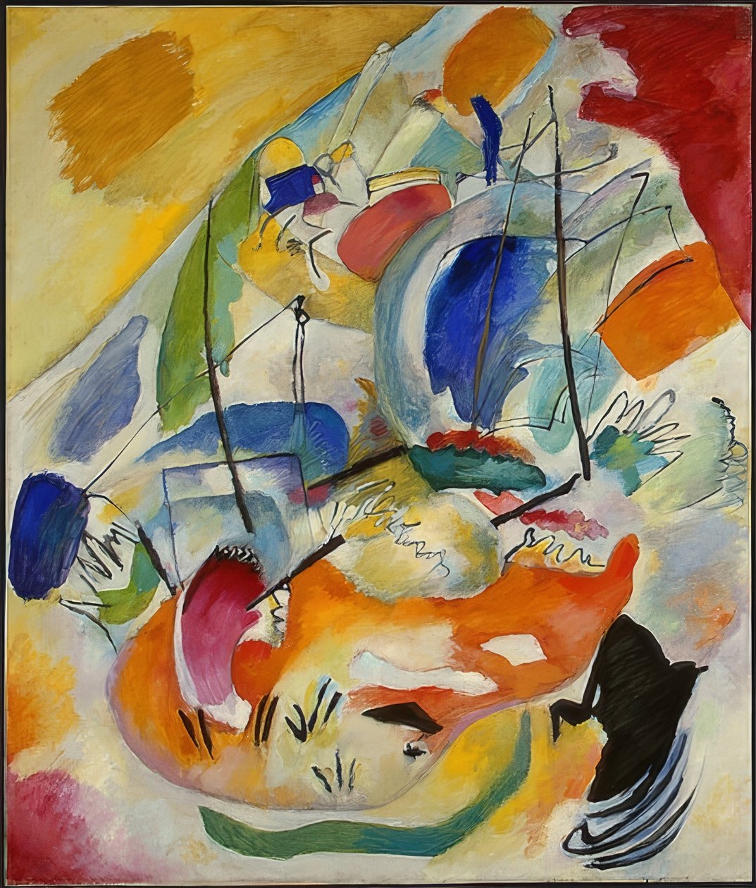 Improvizace 31 (námořní bitva). 1913 od Wassily Kandinsky