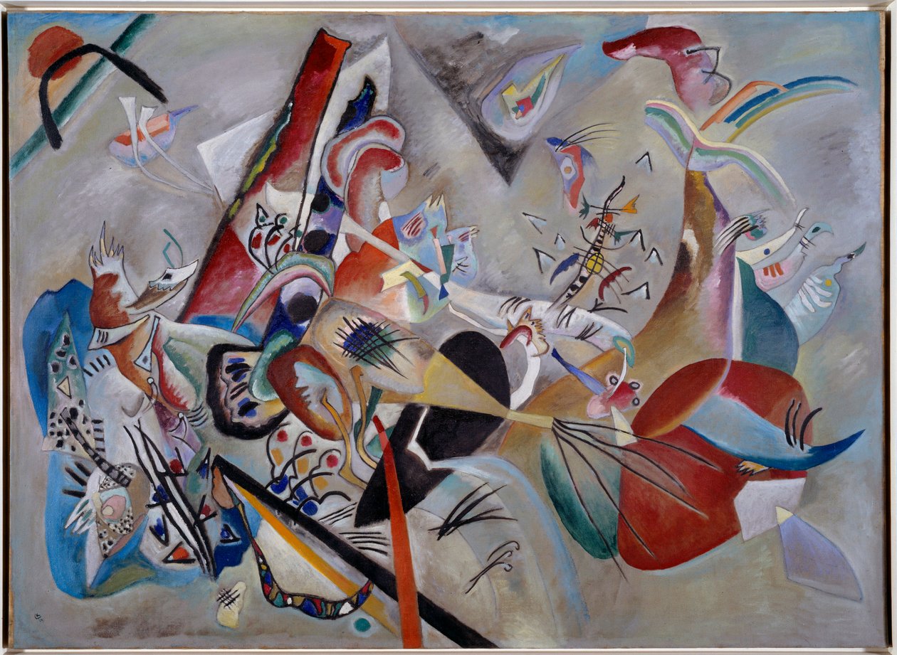V šedi. Obraz od Wassily Kandinsky (nebo Wassily Kandinsky nebo Kandinskij od Wassily Kandinsky