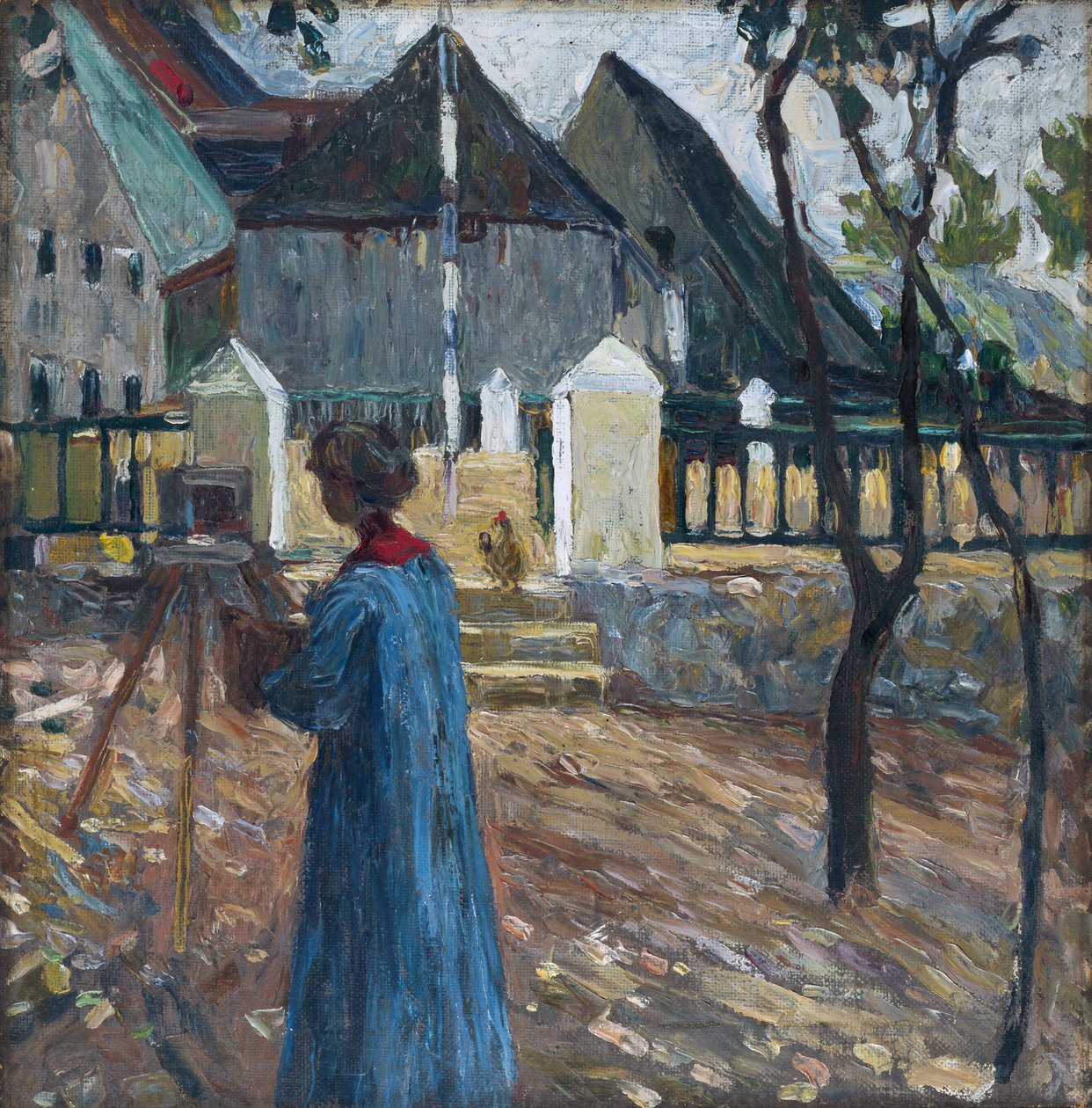 Kallmünz - Gabriele Münterová při malování II od Wassily Kandinsky