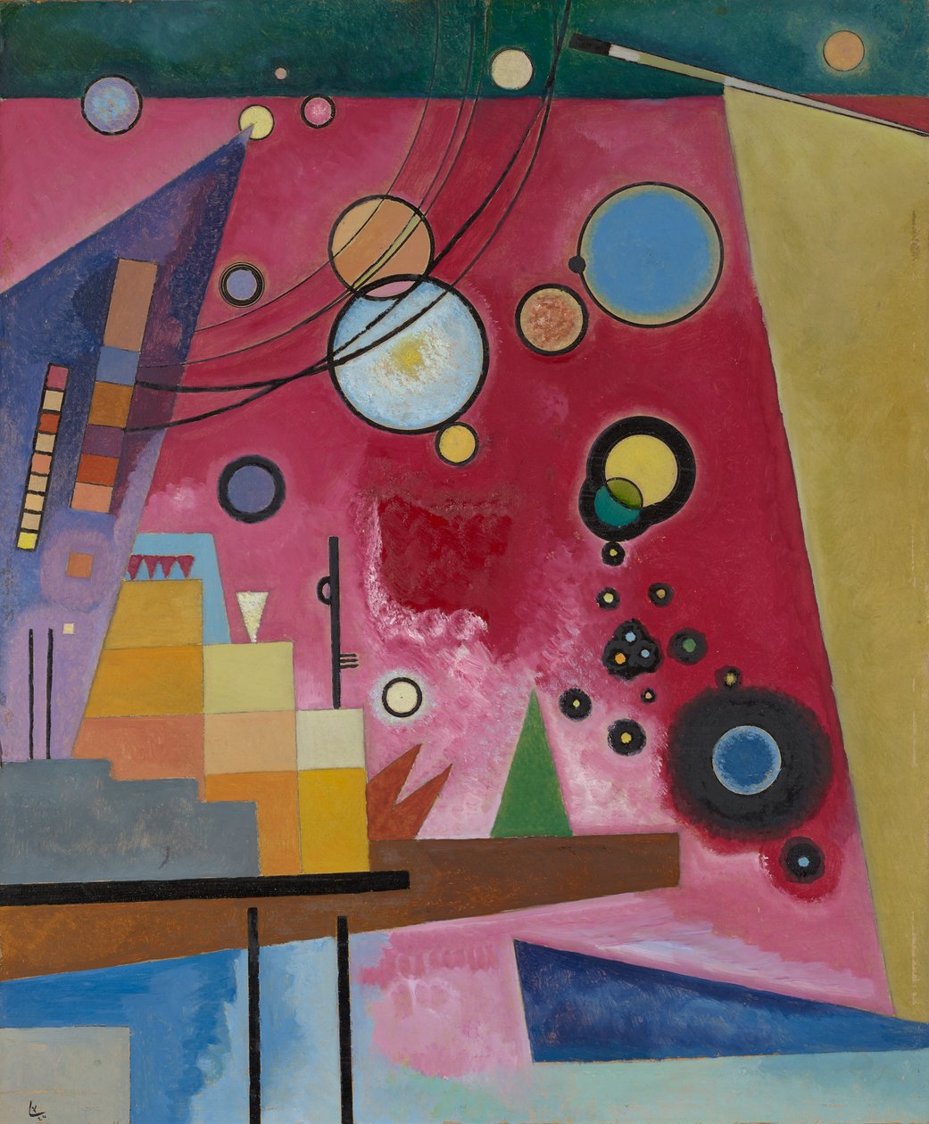 Kandinskij - Těžká červená, 1924 (červenec) od Wassily Kandinsky