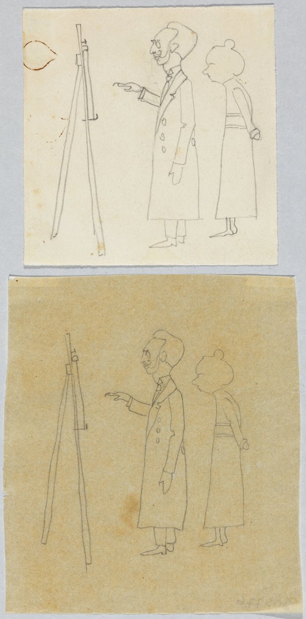 Kandinsky a Münter před stojanem od Wassily Kandinsky