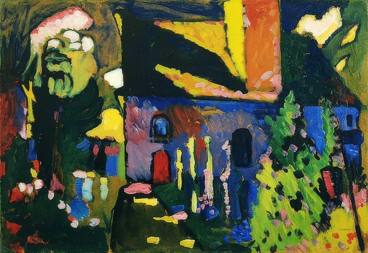 Kostel v Murnau. 1909 od Wassily Kandinsky