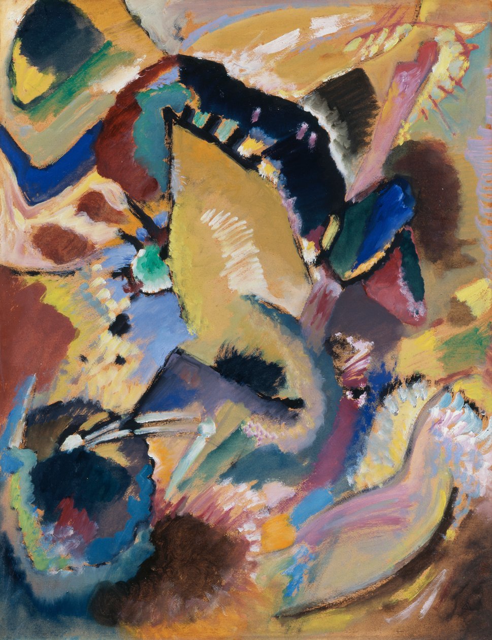 Malá studie k nástěnné malbě pro Campbell I, Podzim II (?), 1914 od Wassily Kandinsky
