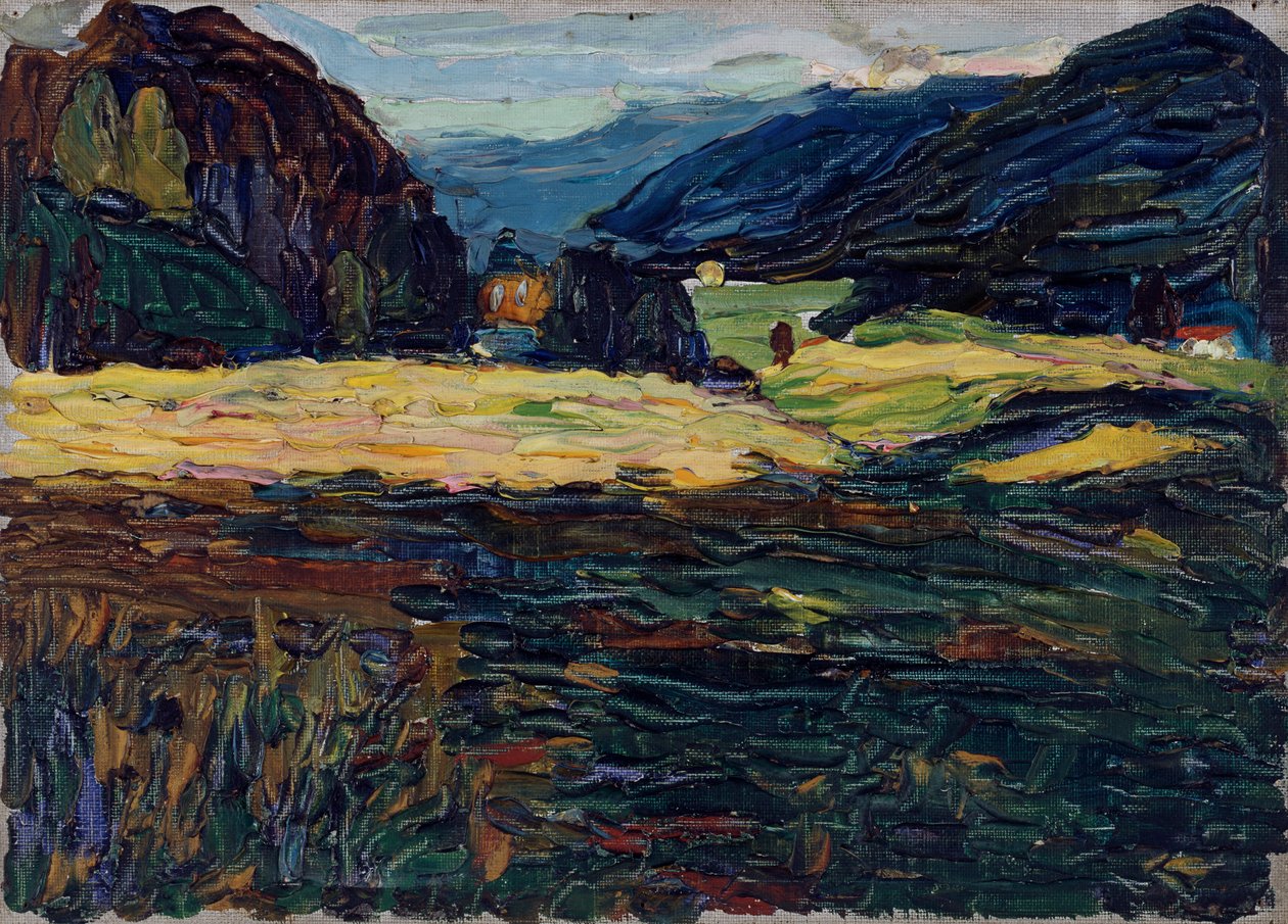 Kochel - Krajina s malým zámkem od Wassily Kandinsky