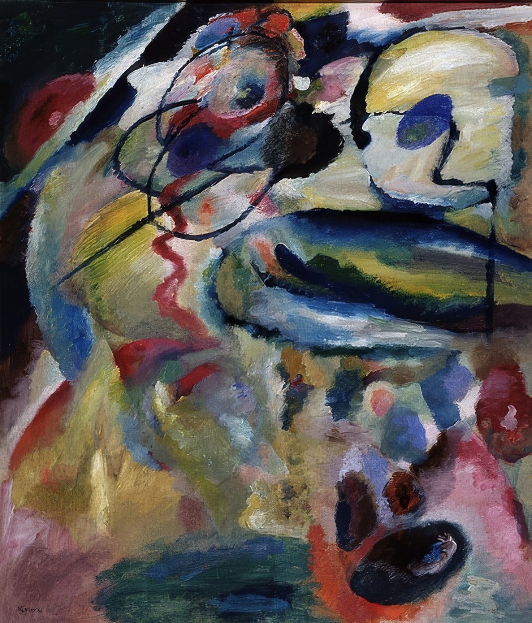 Složení s kruhem. 1911 od Wassily Kandinsky