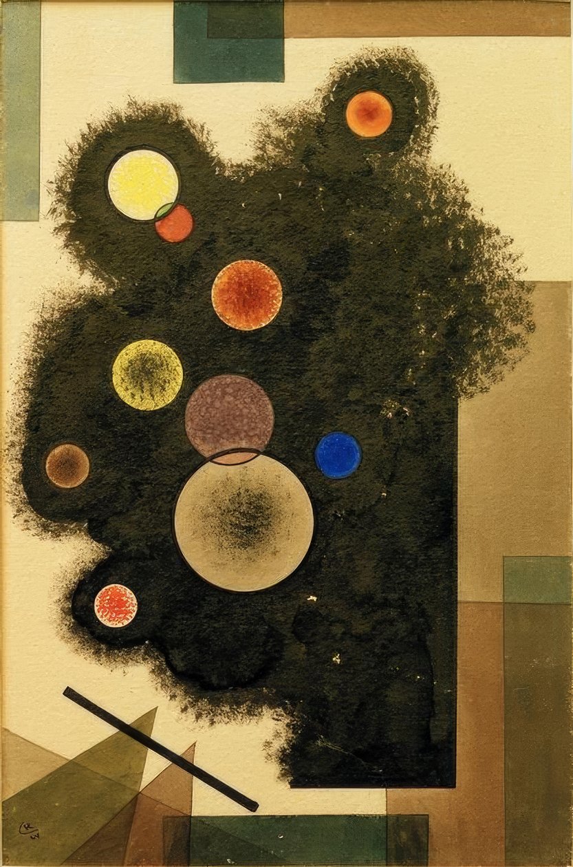 Kruhy v černé barvě od Wassily Kandinsky