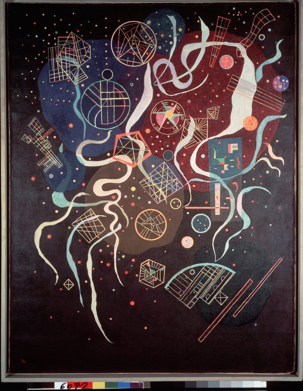 Pohyb. Nereprezentativní složení. Obraz od Wassily Kandinsky (nebo Wassily Kandinski nebo Kandinskij od Wassily Kandinsky