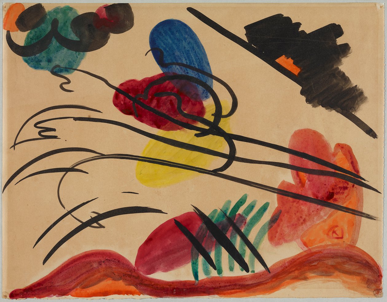 Se třemi jezdci od Wassily Kandinsky