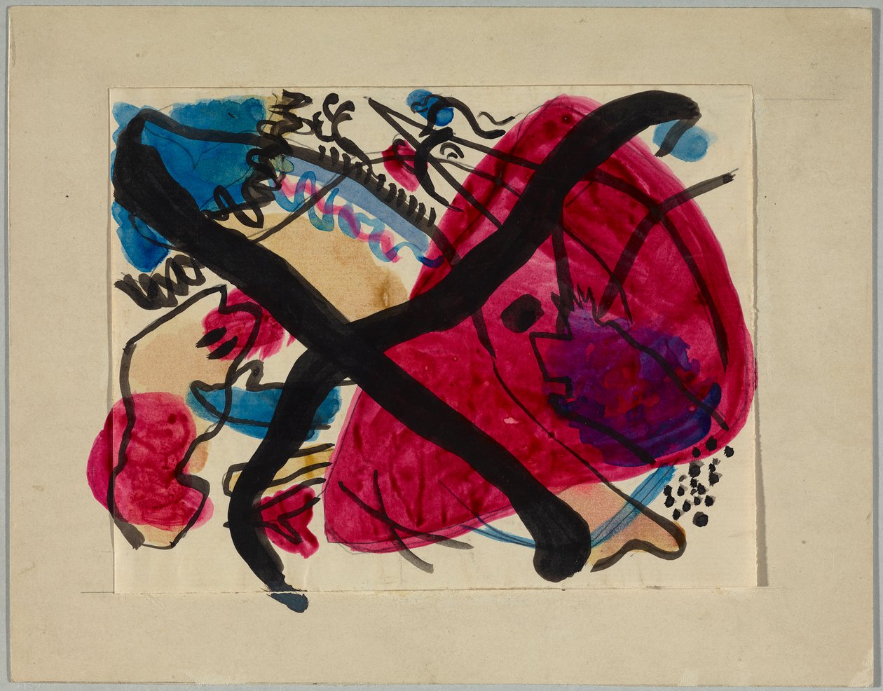 Mit schwarzen Diagonalen od Wassily Kandinsky