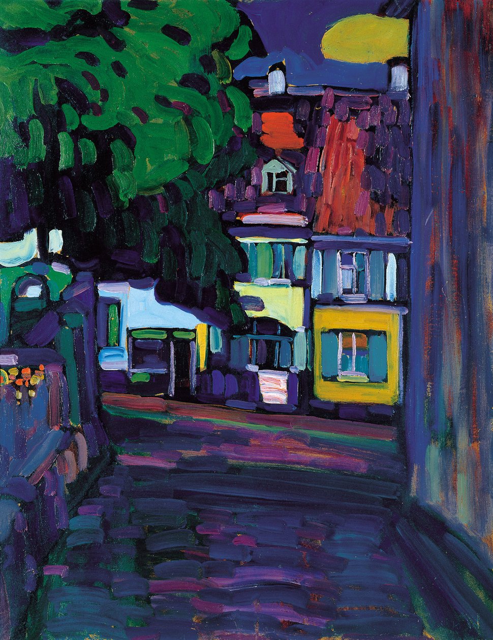 Murnau, Domy v Obermarkt, 1908 od Wassily Kandinsky