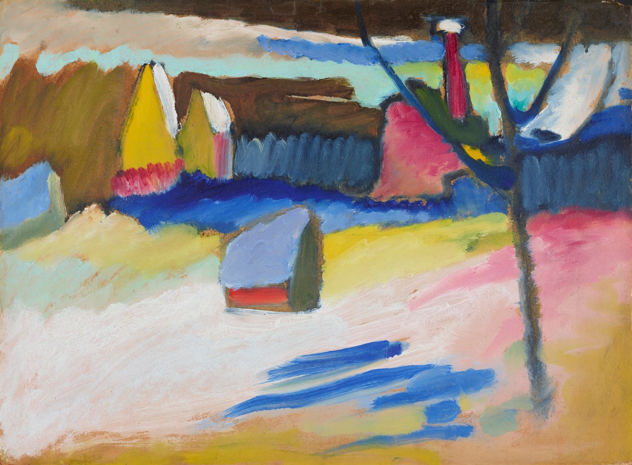 Murnau - Krajina s holým stromem od Wassily Kandinsky