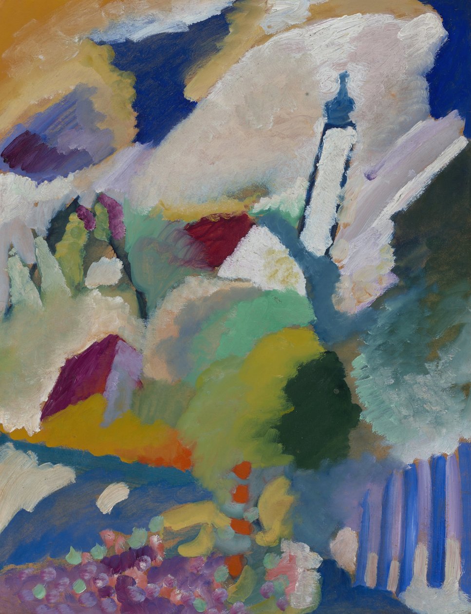 Murnau s kostelem I od Wassily Kandinsky